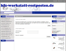 Tablet Screenshot of kfz-werkstatt-restposten.de